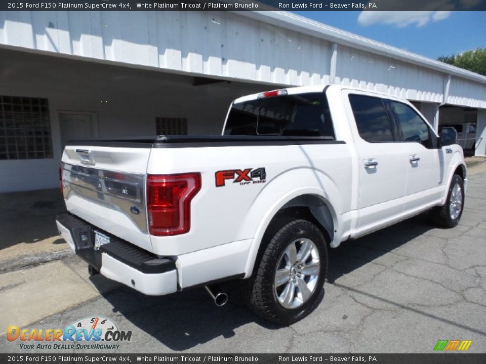 2015 Ford F150 Platinum SuperCrew 4x4 White Platinum Tricoat / Platinum Brunello Photo #3
