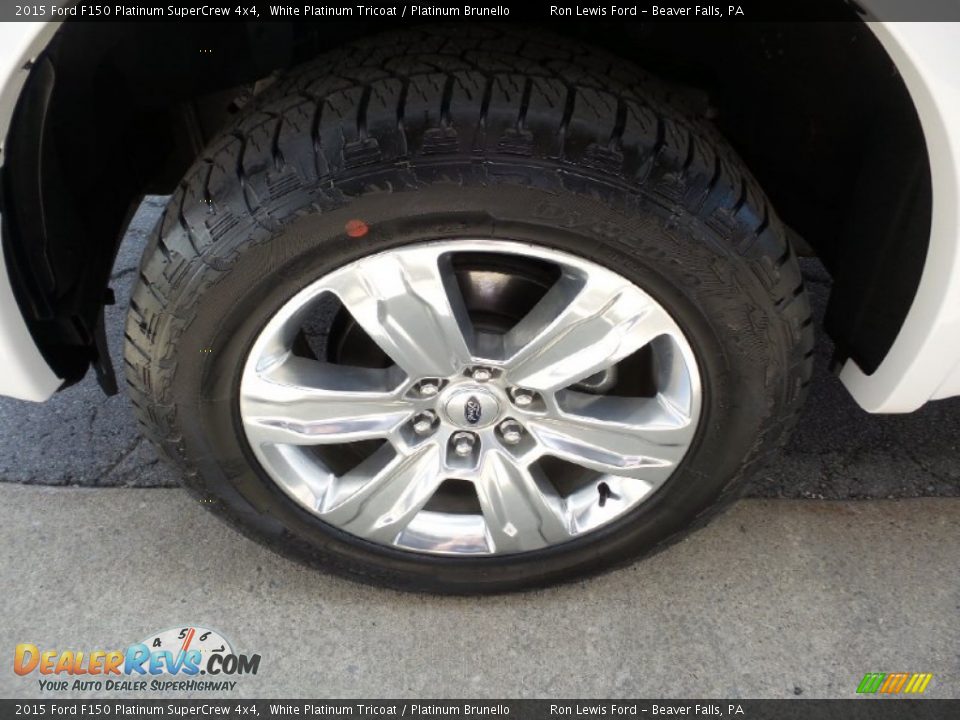 2015 Ford F150 Platinum SuperCrew 4x4 White Platinum Tricoat / Platinum Brunello Photo #11