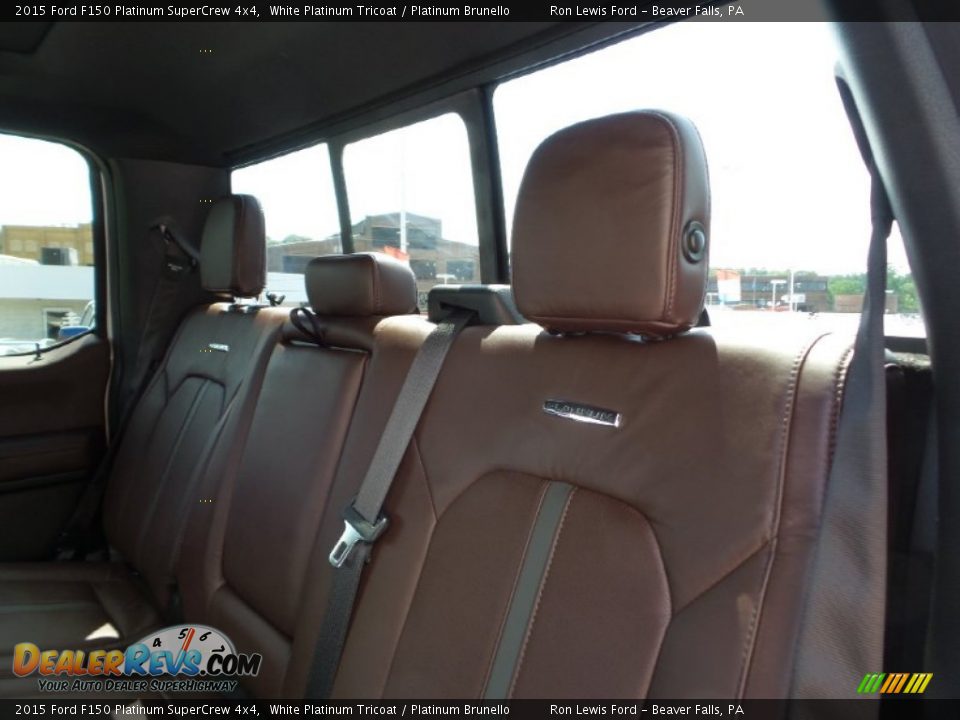 2015 Ford F150 Platinum SuperCrew 4x4 White Platinum Tricoat / Platinum Brunello Photo #13