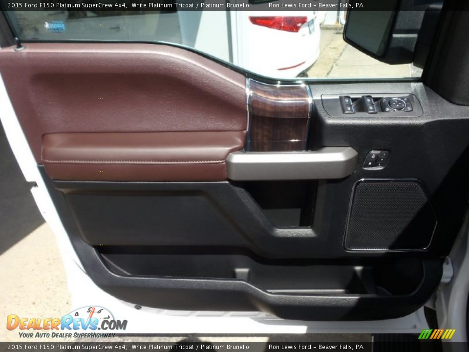 2015 Ford F150 Platinum SuperCrew 4x4 White Platinum Tricoat / Platinum Brunello Photo #15