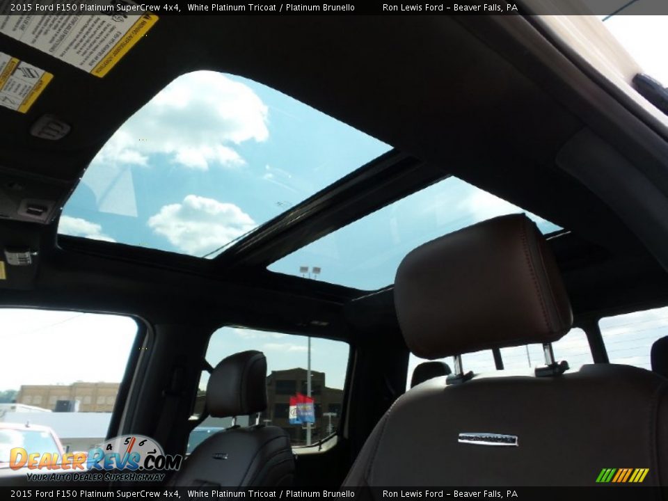 2015 Ford F150 Platinum SuperCrew 4x4 White Platinum Tricoat / Platinum Brunello Photo #16