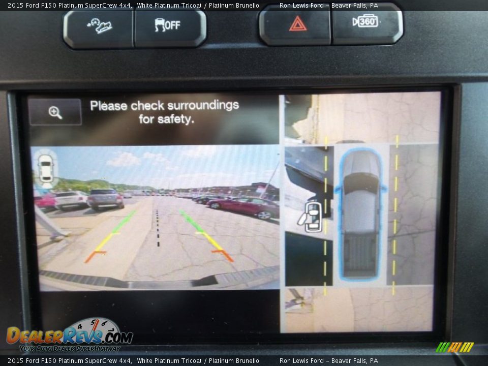 2015 Ford F150 Platinum SuperCrew 4x4 White Platinum Tricoat / Platinum Brunello Photo #18
