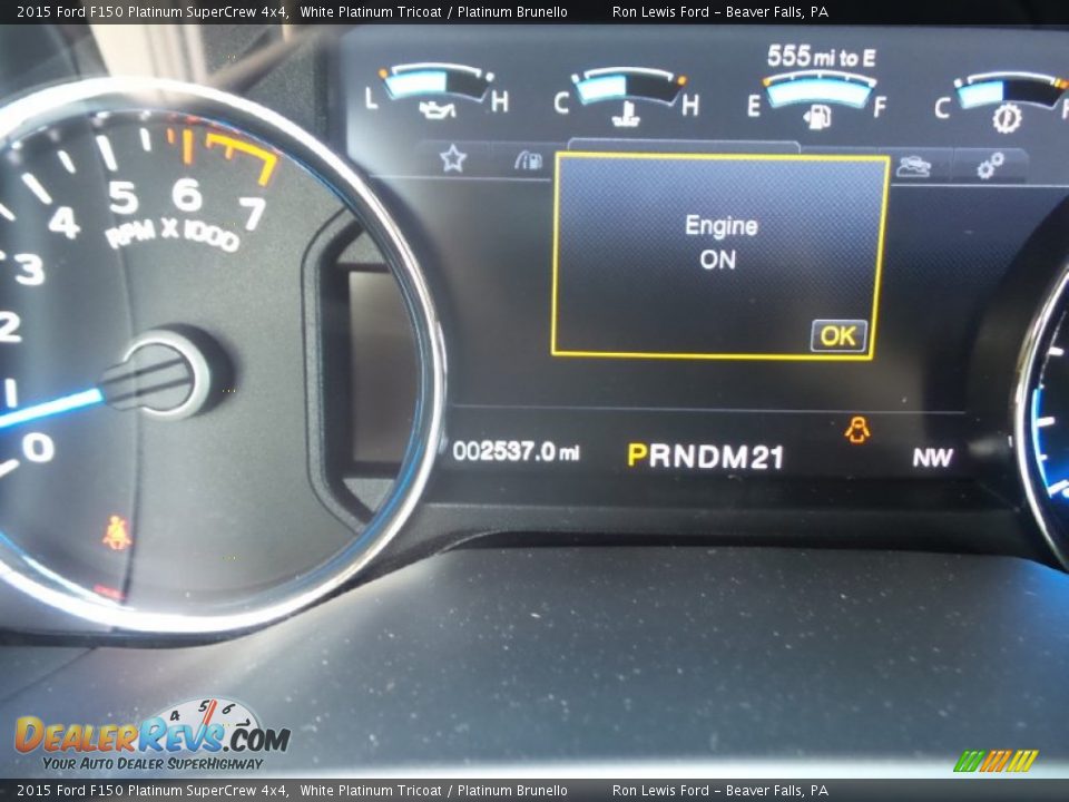 2015 Ford F150 Platinum SuperCrew 4x4 White Platinum Tricoat / Platinum Brunello Photo #19