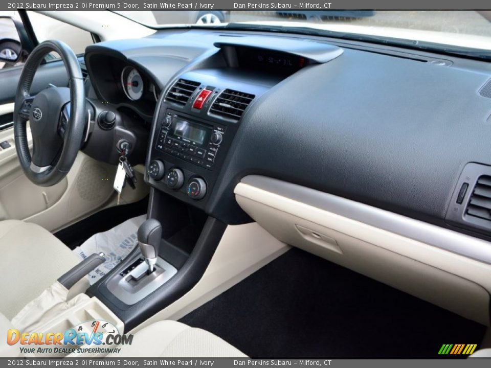 2012 Subaru Impreza 2.0i Premium 5 Door Satin White Pearl / Ivory Photo #9