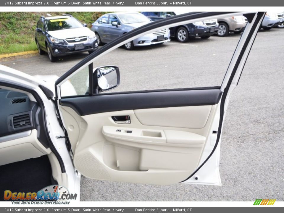 2012 Subaru Impreza 2.0i Premium 5 Door Satin White Pearl / Ivory Photo #17