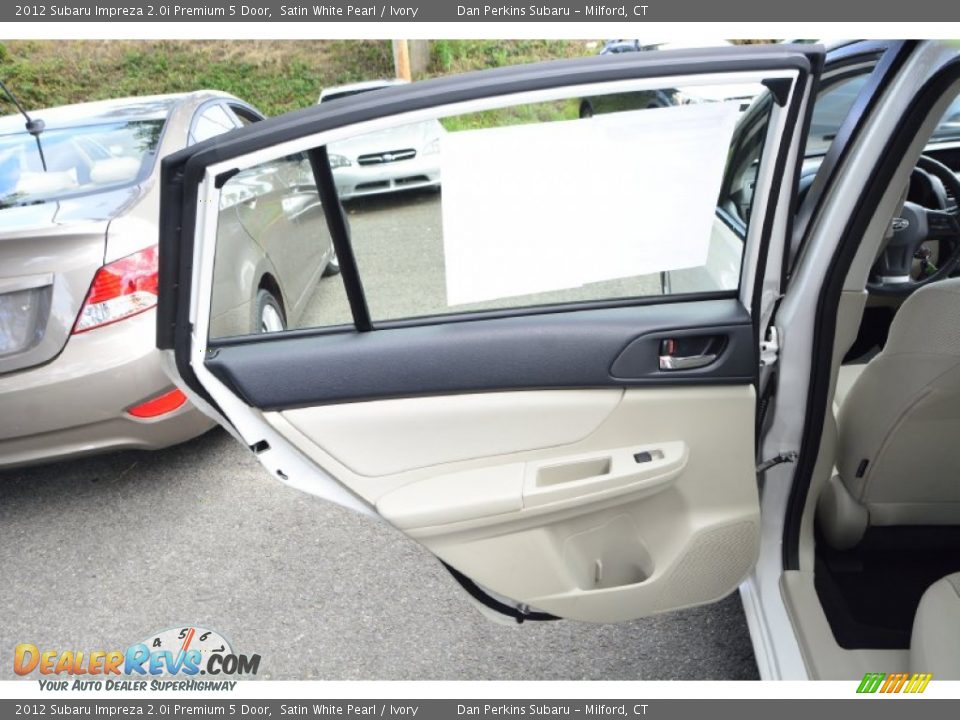 2012 Subaru Impreza 2.0i Premium 5 Door Satin White Pearl / Ivory Photo #18