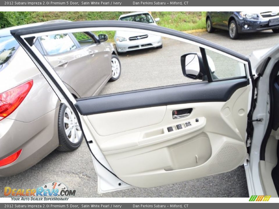 2012 Subaru Impreza 2.0i Premium 5 Door Satin White Pearl / Ivory Photo #19