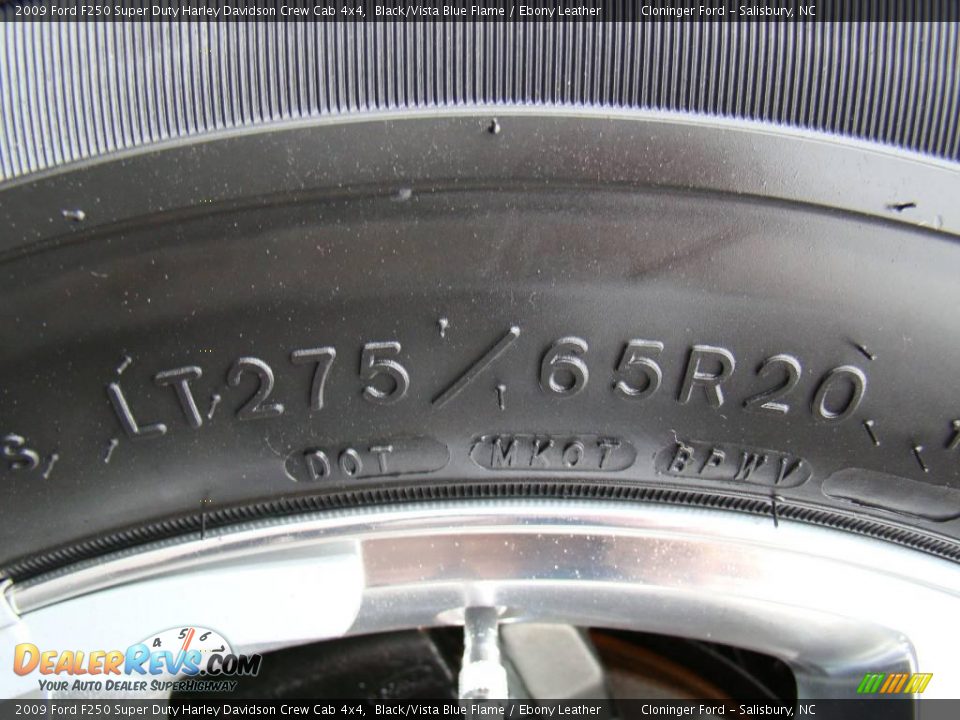 2009 Ford F250 Super Duty Harley Davidson Crew Cab 4x4 Black/Vista Blue Flame / Ebony Leather Photo #20