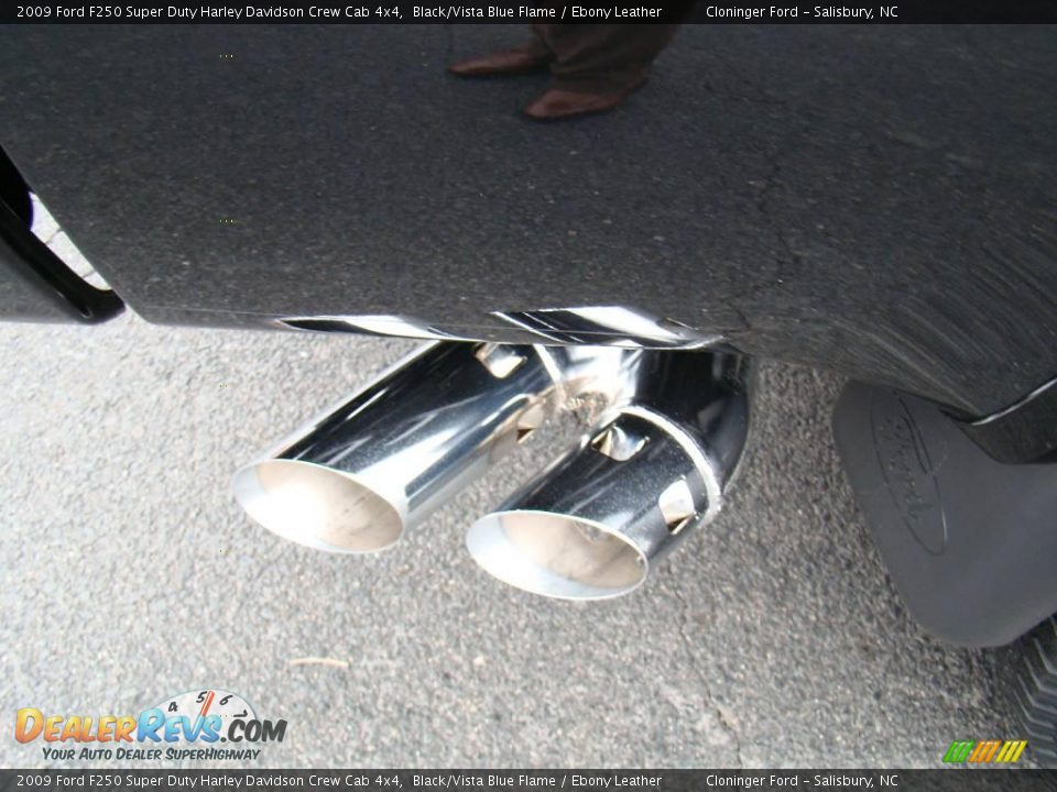 2009 Ford F250 Super Duty Harley Davidson Crew Cab 4x4 Black/Vista Blue Flame / Ebony Leather Photo #21