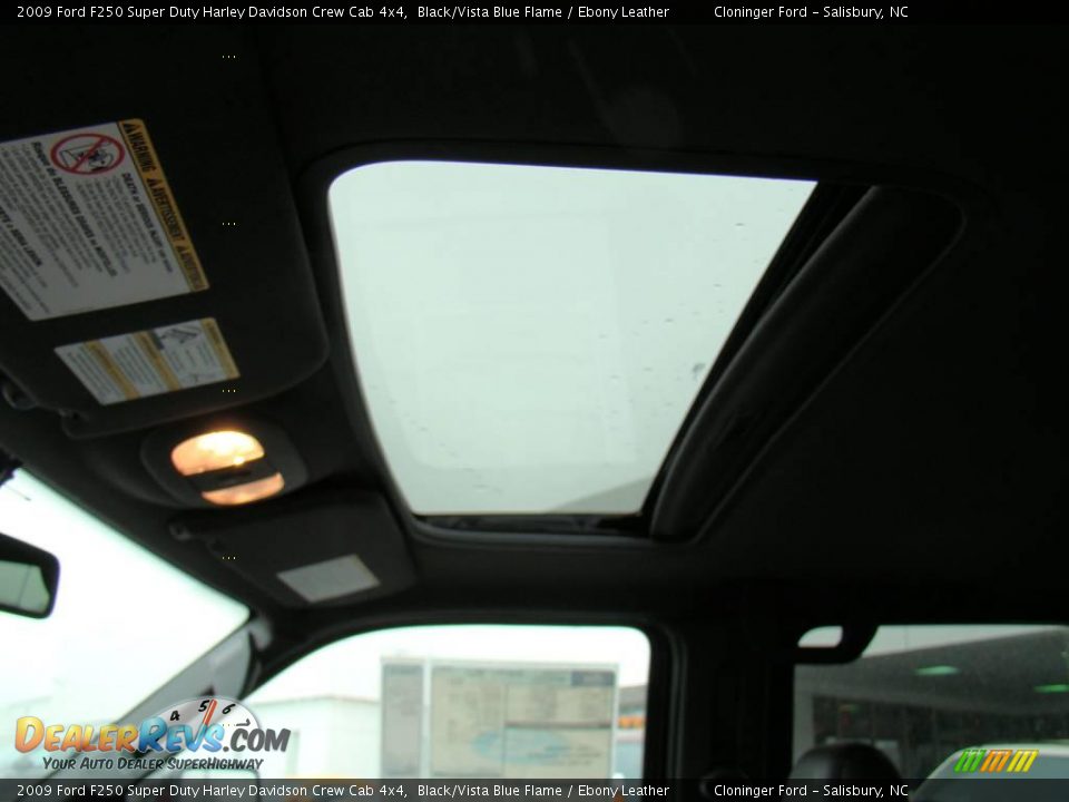 2009 Ford F250 Super Duty Harley Davidson Crew Cab 4x4 Black/Vista Blue Flame / Ebony Leather Photo #27