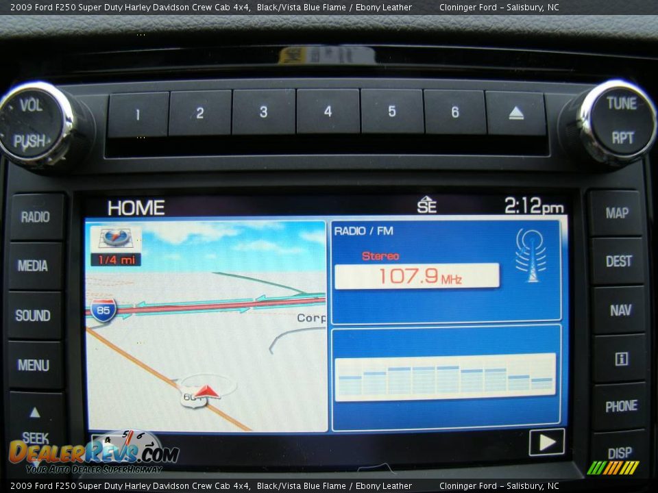 2009 Ford F250 Super Duty Harley Davidson Crew Cab 4x4 Black/Vista Blue Flame / Ebony Leather Photo #30