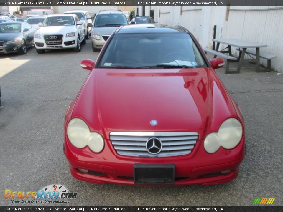 2004 Mercedes-Benz C 230 Kompressor Coupe Mars Red / Charcoal Photo #11