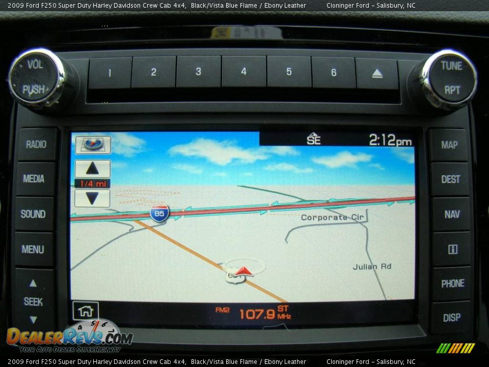 2009 Ford F250 Super Duty Harley Davidson Crew Cab 4x4 Black/Vista Blue Flame / Ebony Leather Photo #31