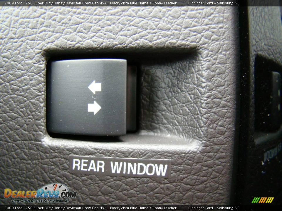 2009 Ford F250 Super Duty Harley Davidson Crew Cab 4x4 Black/Vista Blue Flame / Ebony Leather Photo #34