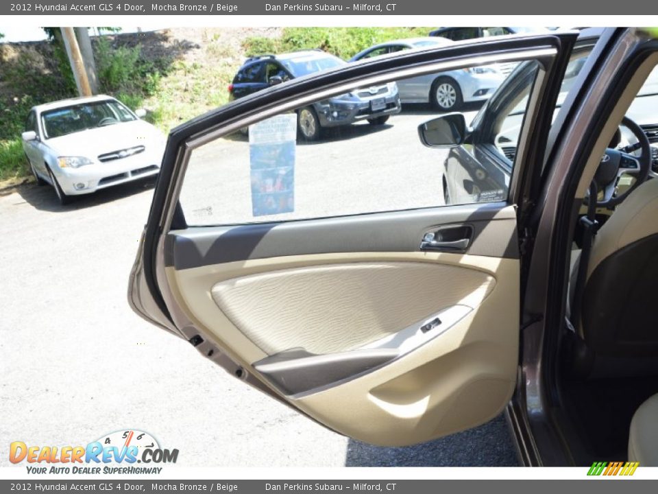 2012 Hyundai Accent GLS 4 Door Mocha Bronze / Beige Photo #17