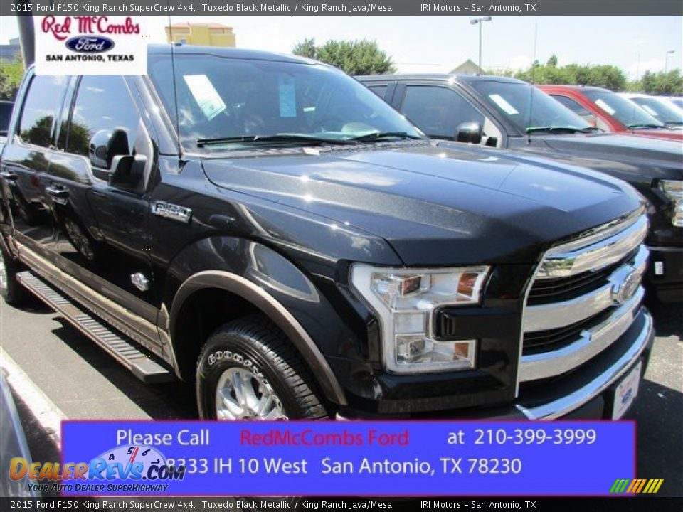 2015 Ford F150 King Ranch SuperCrew 4x4 Tuxedo Black Metallic / King Ranch Java/Mesa Photo #1
