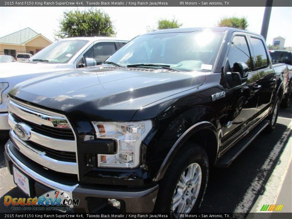 2015 Ford F150 King Ranch SuperCrew 4x4 Tuxedo Black Metallic / King Ranch Java/Mesa Photo #2