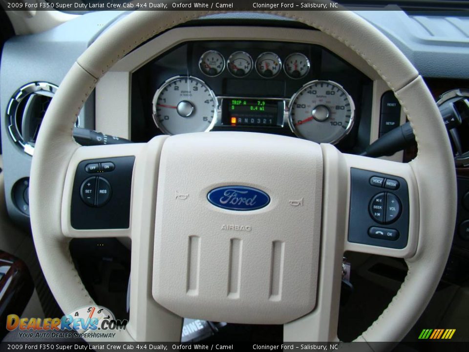 2009 Ford F350 Super Duty Lariat Crew Cab 4x4 Dually Oxford White / Camel Photo #22
