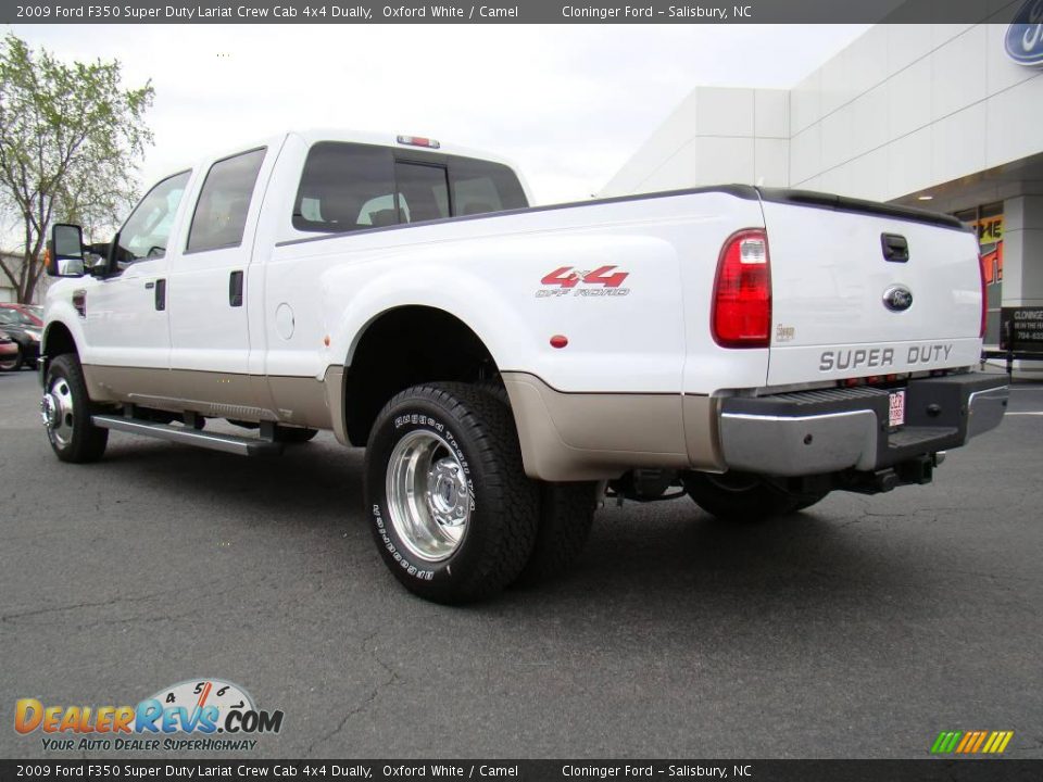 2009 Ford F350 Super Duty Lariat Crew Cab 4x4 Dually Oxford White / Camel Photo #31