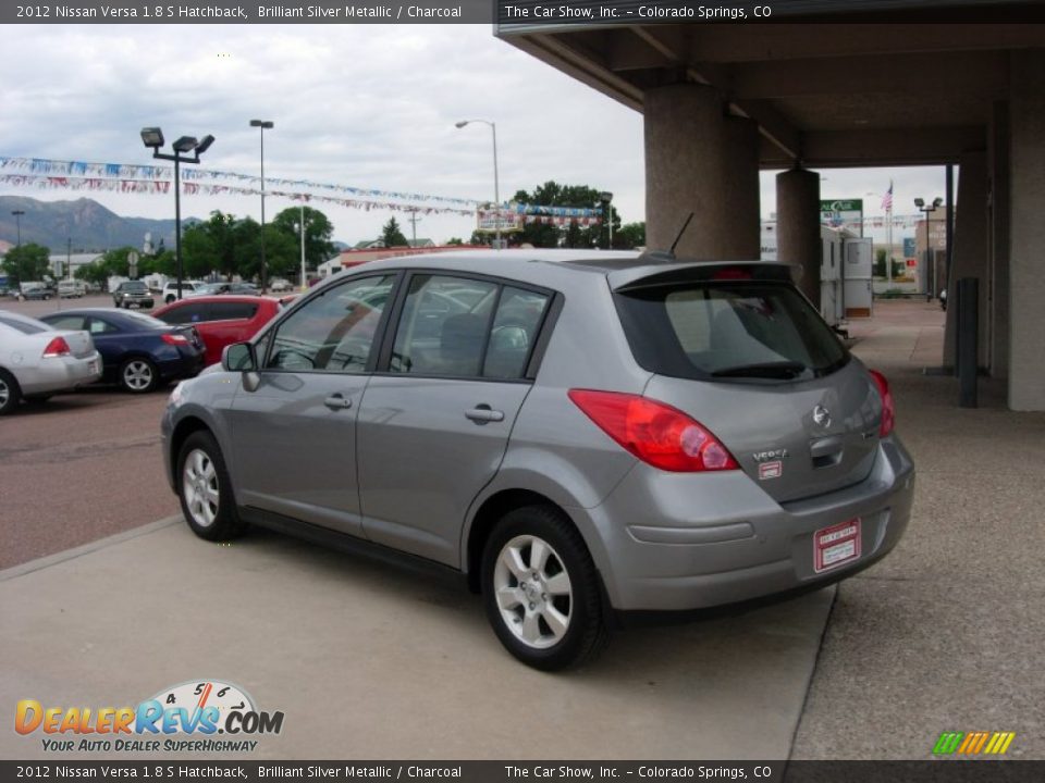 2012 Nissan Versa 1.8 S Hatchback Brilliant Silver Metallic / Charcoal Photo #3