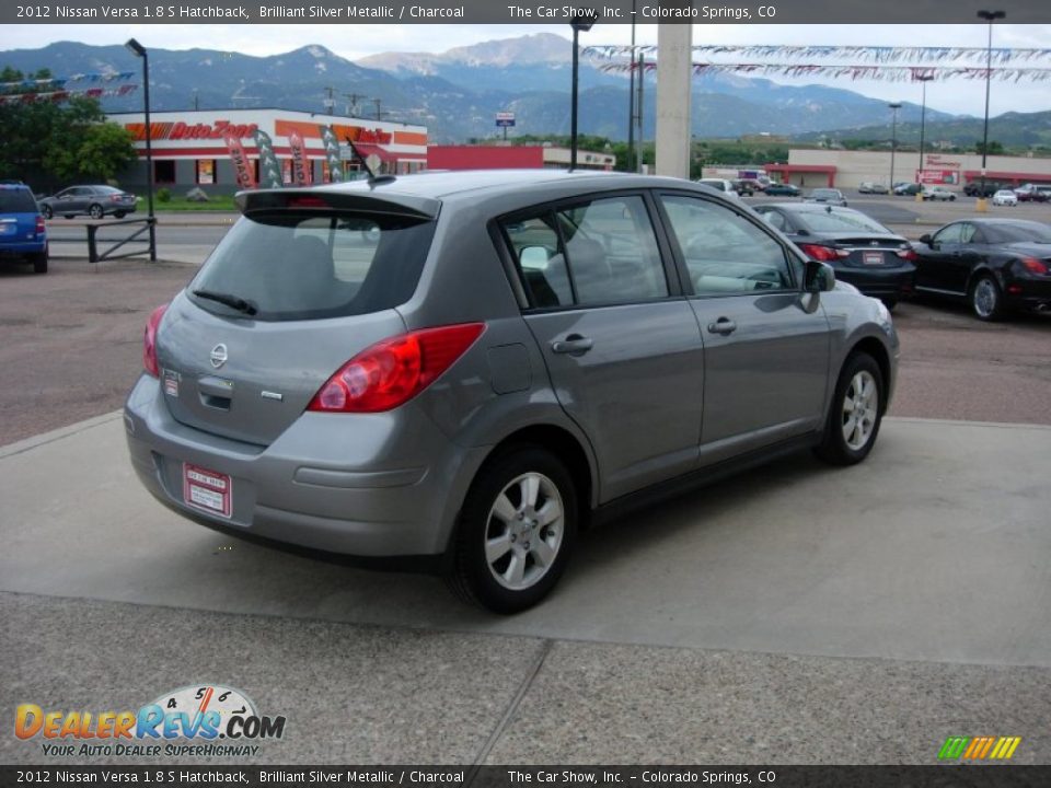 2012 Nissan Versa 1.8 S Hatchback Brilliant Silver Metallic / Charcoal Photo #5