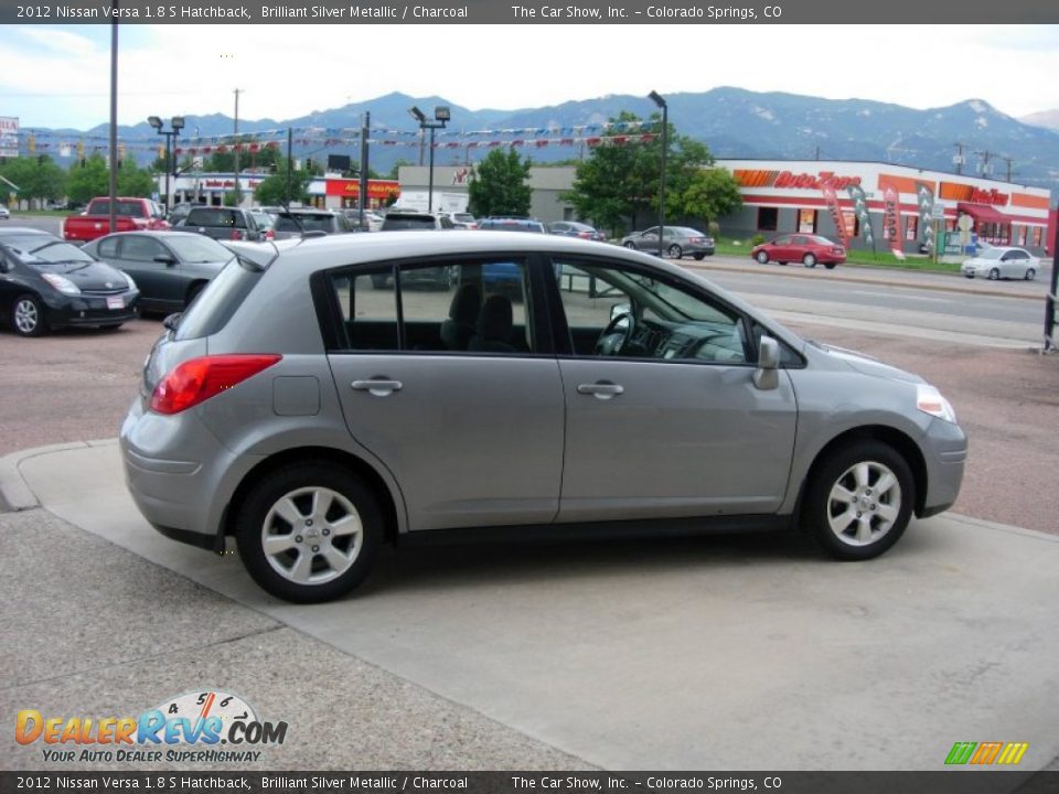 2012 Nissan Versa 1.8 S Hatchback Brilliant Silver Metallic / Charcoal Photo #6