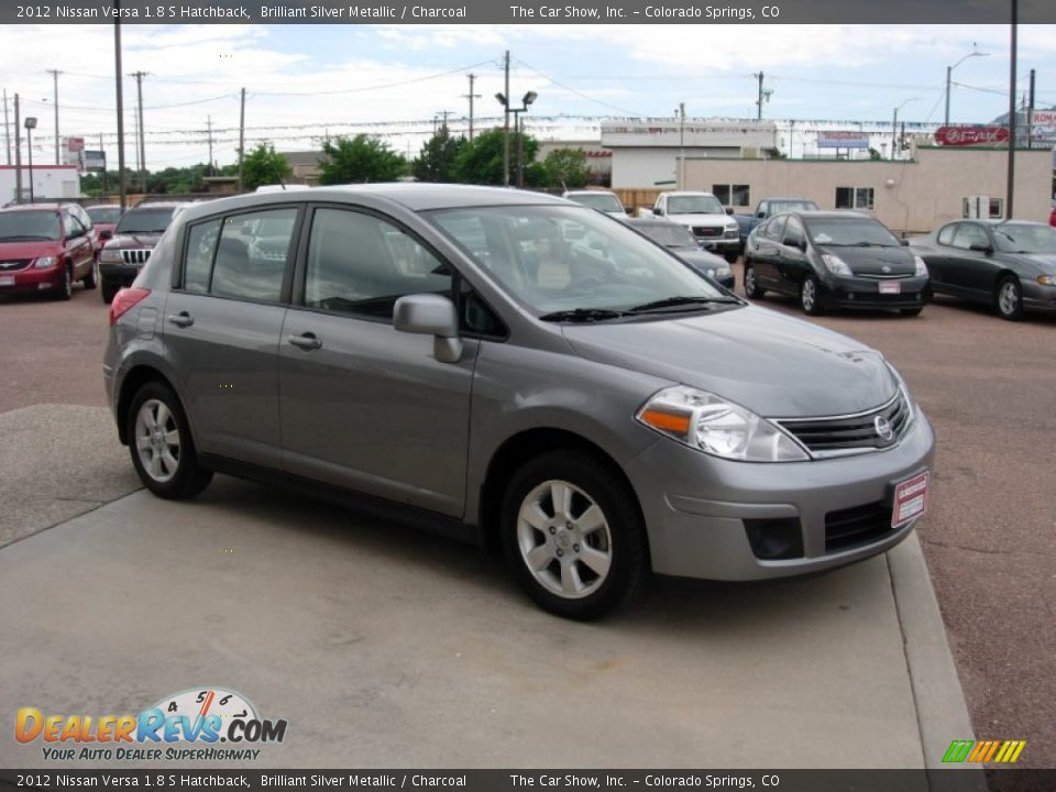 2012 Nissan Versa 1.8 S Hatchback Brilliant Silver Metallic / Charcoal Photo #7