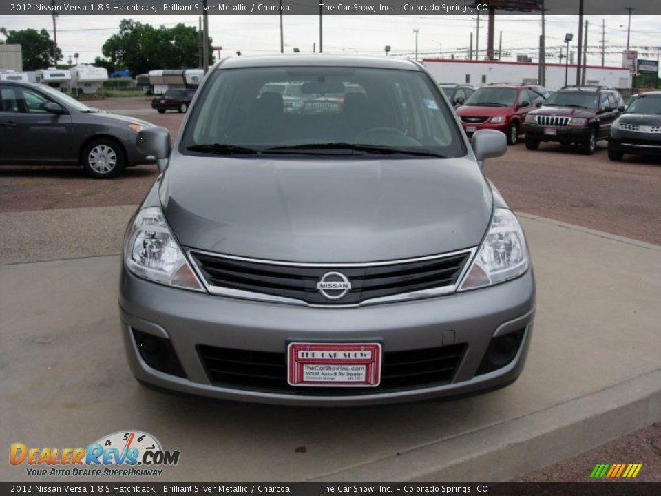 2012 Nissan Versa 1.8 S Hatchback Brilliant Silver Metallic / Charcoal Photo #8