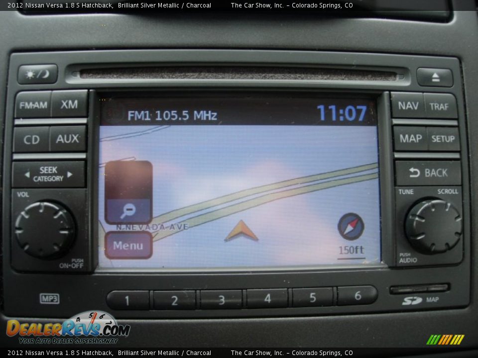 2012 Nissan Versa 1.8 S Hatchback Brilliant Silver Metallic / Charcoal Photo #10