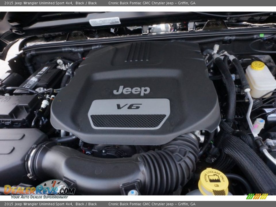 2015 Jeep Wrangler Unlimited Sport 4x4 Black / Black Photo #14