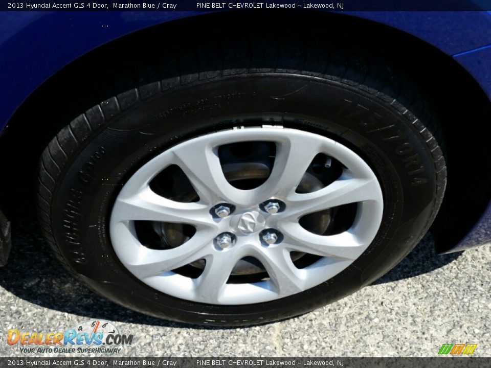 2013 Hyundai Accent GLS 4 Door Marathon Blue / Gray Photo #4