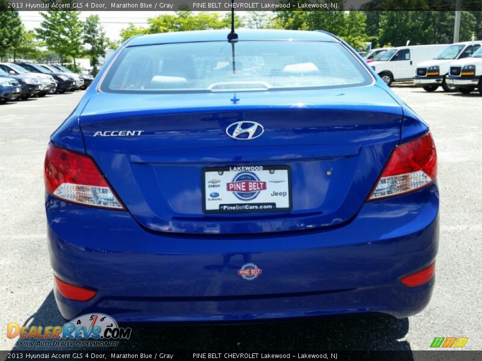 2013 Hyundai Accent GLS 4 Door Marathon Blue / Gray Photo #8