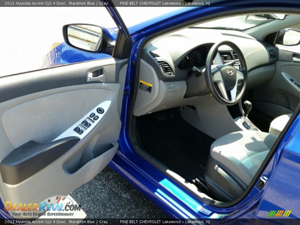 2013 Hyundai Accent GLS 4 Door Marathon Blue / Gray Photo #13
