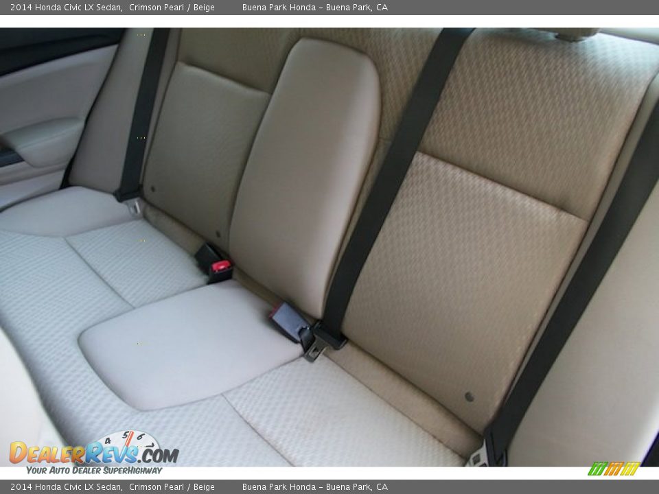 2014 Honda Civic LX Sedan Crimson Pearl / Beige Photo #13