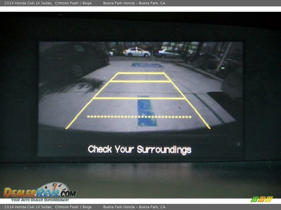 2014 Honda Civic LX Sedan Crimson Pearl / Beige Photo #18