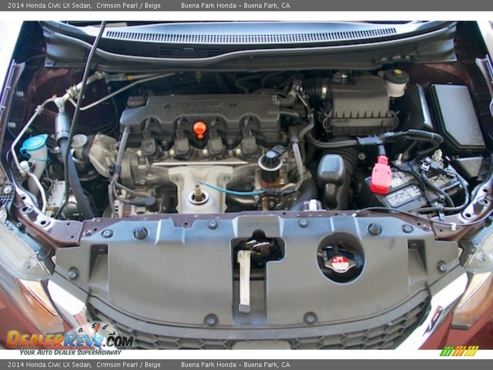 2014 Honda Civic LX Sedan Crimson Pearl / Beige Photo #24