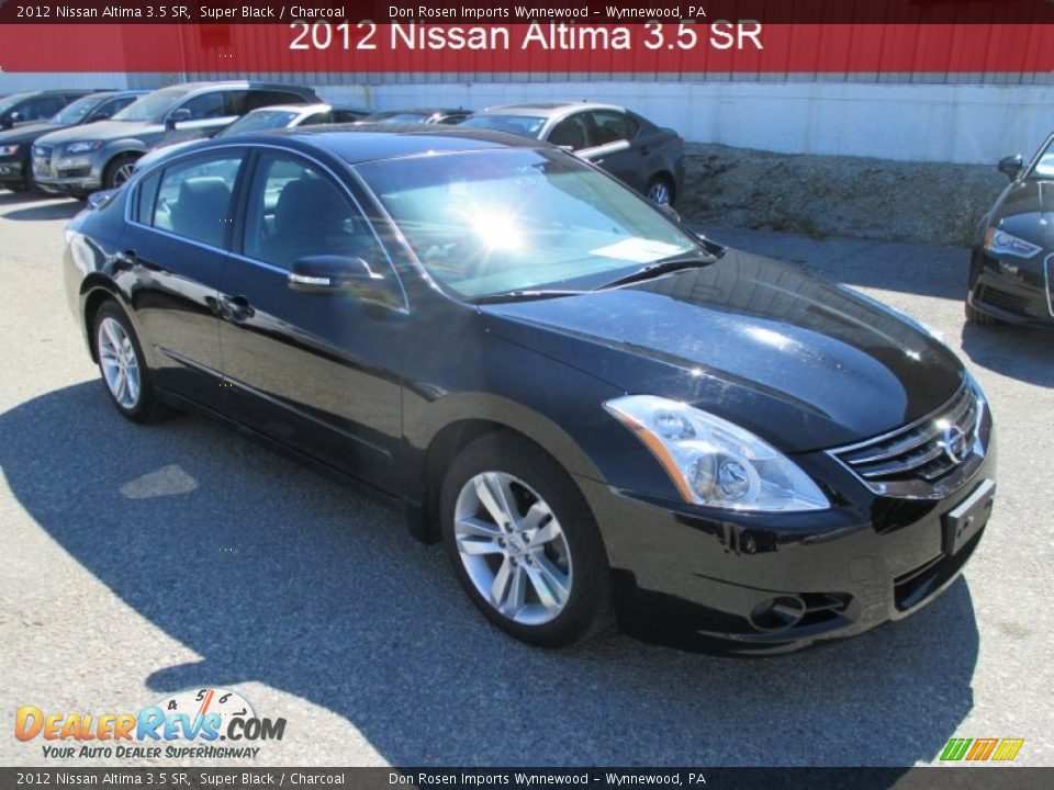 2012 Nissan Altima 3.5 SR Super Black / Charcoal Photo #1