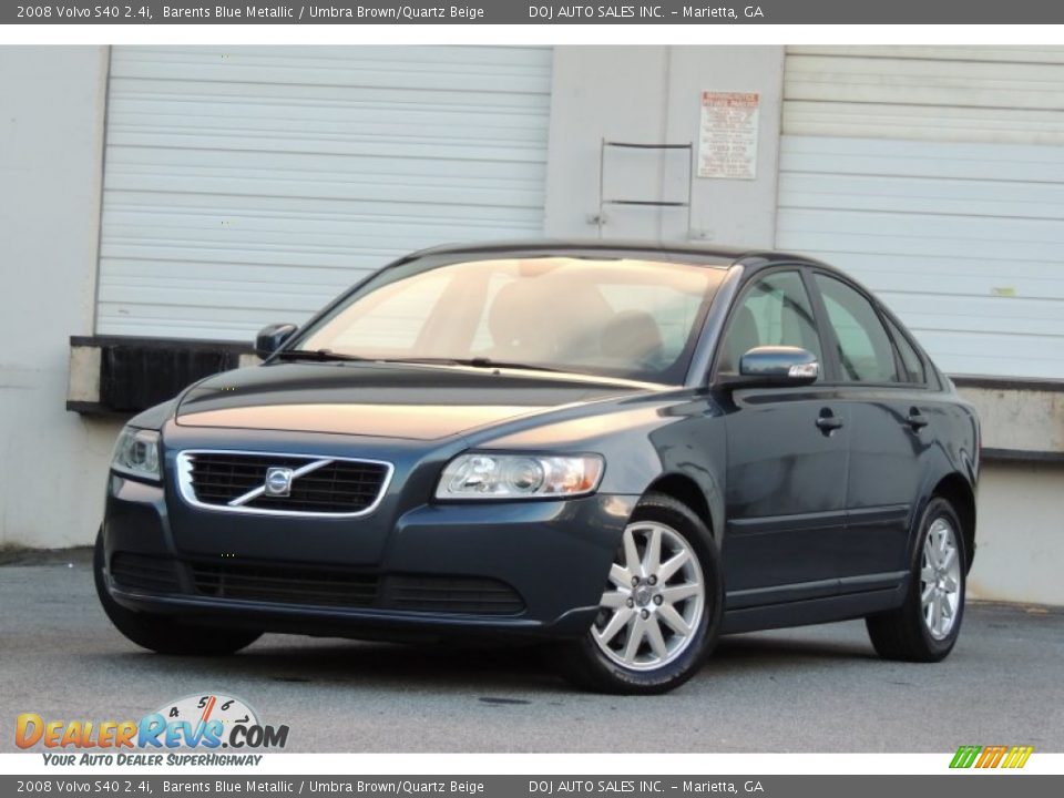 2008 Volvo S40 2.4i Barents Blue Metallic / Umbra Brown/Quartz Beige Photo #1