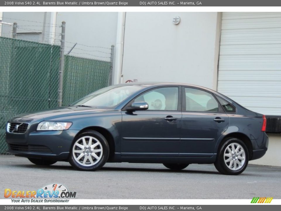 2008 Volvo S40 2.4i Barents Blue Metallic / Umbra Brown/Quartz Beige Photo #2