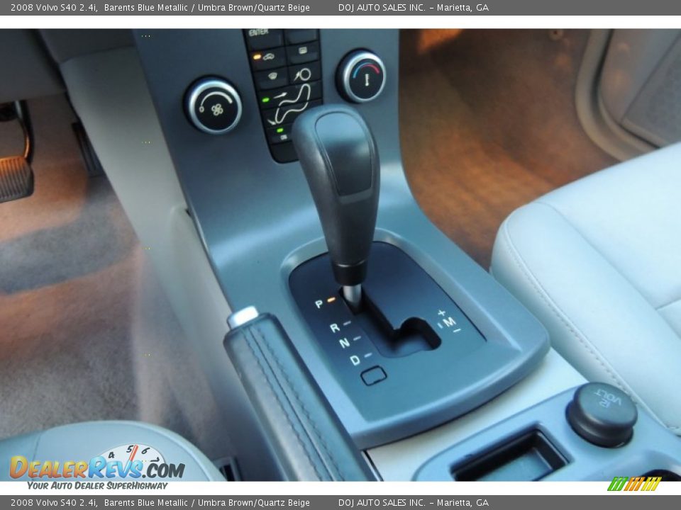 2008 Volvo S40 2.4i Barents Blue Metallic / Umbra Brown/Quartz Beige Photo #5