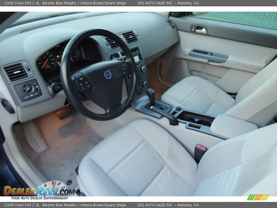 2008 Volvo S40 2.4i Barents Blue Metallic / Umbra Brown/Quartz Beige Photo #6