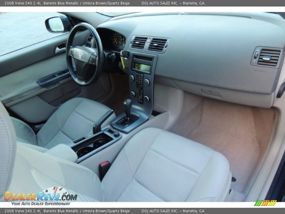 2008 Volvo S40 2.4i Barents Blue Metallic / Umbra Brown/Quartz Beige Photo #8