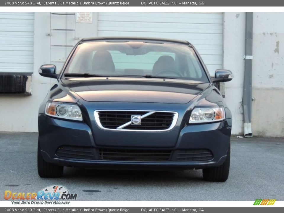 2008 Volvo S40 2.4i Barents Blue Metallic / Umbra Brown/Quartz Beige Photo #14