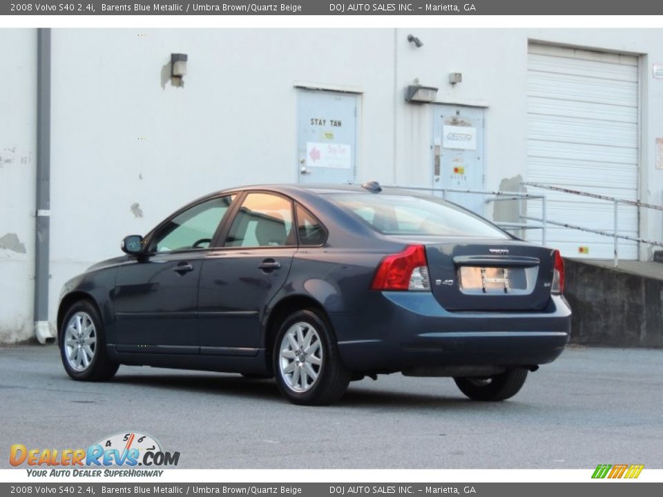 2008 Volvo S40 2.4i Barents Blue Metallic / Umbra Brown/Quartz Beige Photo #17