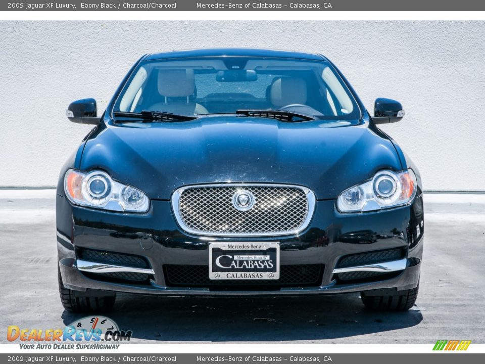 2009 Jaguar XF Luxury Ebony Black / Charcoal/Charcoal Photo #2