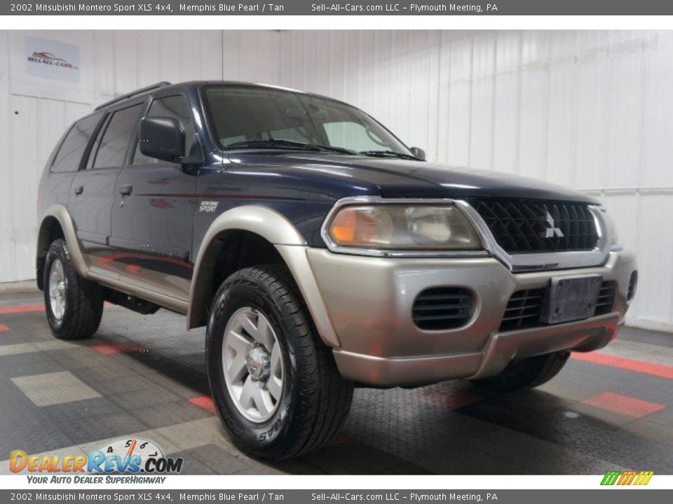 2002 Mitsubishi Montero Sport XLS 4x4 Memphis Blue Pearl / Tan Photo #5