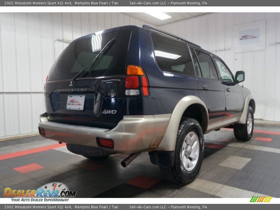 2002 Mitsubishi Montero Sport XLS 4x4 Memphis Blue Pearl / Tan Photo #8