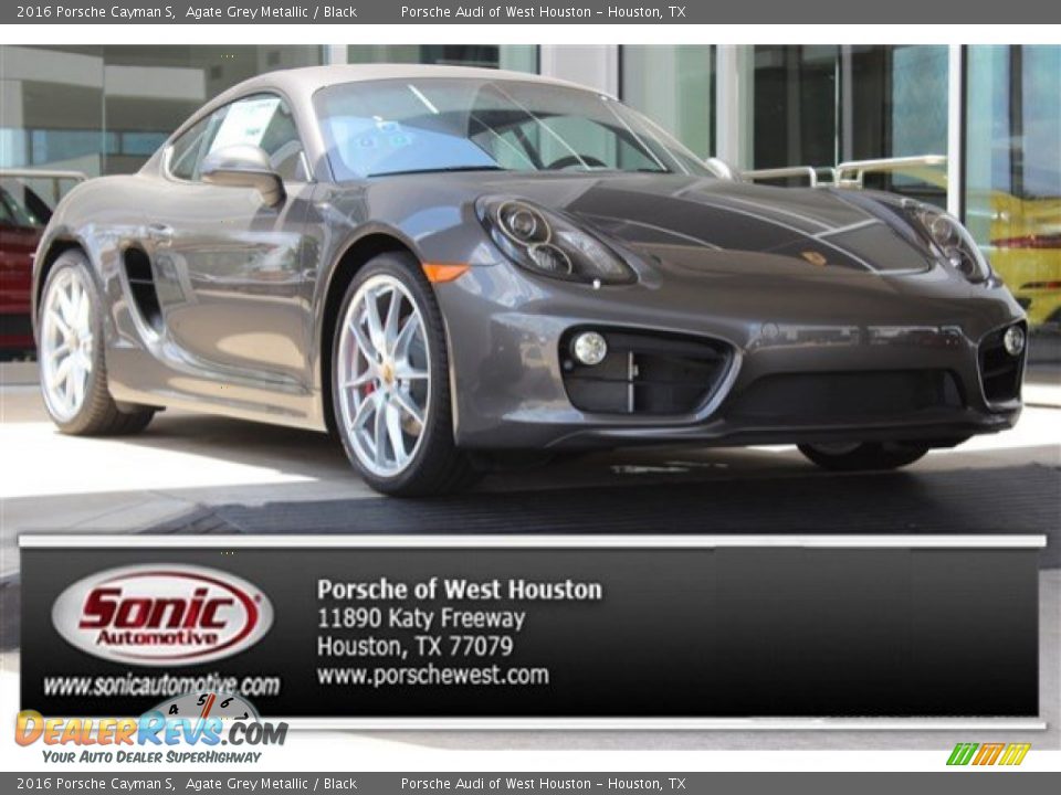 2016 Porsche Cayman S Agate Grey Metallic / Black Photo #1