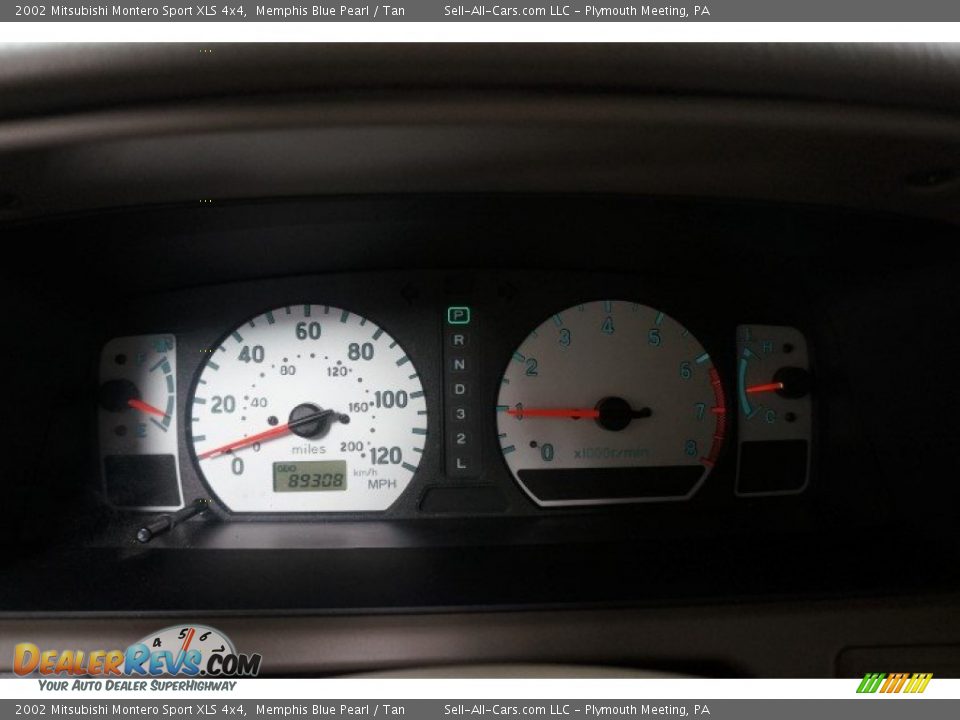 2002 Mitsubishi Montero Sport XLS 4x4 Memphis Blue Pearl / Tan Photo #25