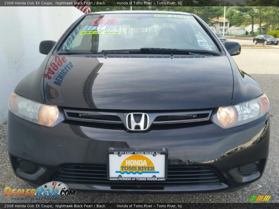 2008 Honda Civic EX Coupe Nighthawk Black Pearl / Black Photo #2